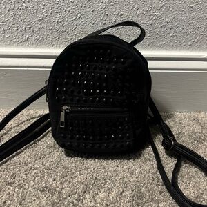 Olivia Miller Black Studded Mini Backpack